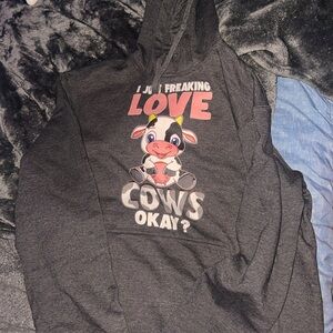 Size Large hoodie. Grey color, selling for $30 it’s brand new never been worn